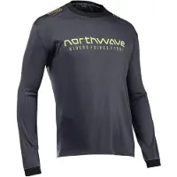 Northwave Hommes, Maillot de cyclisme, Sharp L/S Trikot (L), Noir, L
