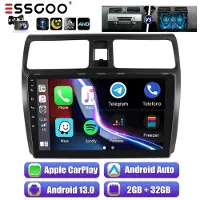 Insta24 Autoradio Android 13 pour Suzuki Swift III (2005-2010), écran tactile 10 pouces, format 2 DIN, GPS, navigation, Carplay, Android Auto, Bluetooth mains libres, port USB, 2 Go de mémoire