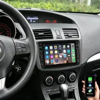 Insta24 Autoradio pour Mazda 3 BL (2009-2013), système Android 15, GPS intégré, Apple CarPlay, Android Auto, écran tactile de 8 pouces, 64 Go de stockage, Bluetooth mains libres, RDS FM, puissance 4x45W