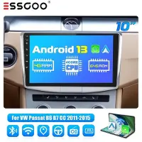Insta24 Autoradio GPS 10 pouces Android 13 avec écran tactile, compatible Carplay et Android Auto, pour VW Passat B7 CC (2010-2015). Navigation GPS, Bluetooth,au volant, 4 Go de RAM, 64 Go de stockage