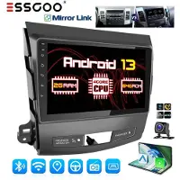 Insta24 Autoradio 9 pouces 2 DIN pour Mitsubishi Outlander (2006-2012), système Android 13, GPS, navigation, Carplay, Android Auto, Bluetooth, écran tactile, caméra de recul,au volant