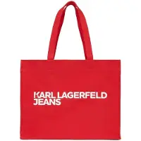 Karl lagerfeld Jeans - Sac cabas pour femmes, avec logo, couleur rouge, taille unique