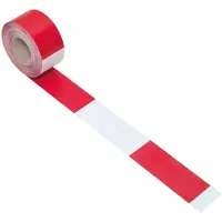 Ks Tools Ruban de délimitation rouge/blanc hachuré - 917.3899