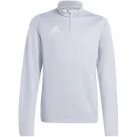 Adidas - Veste d'entraînement "Entrada 26" pour enfants, fermeture zippée partielle, modèle SX1533 (128) (Gris)