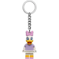 LEGO Unisexe, Porte-clés, Porte-clés avec Daisy Duck, Blanc, Violet, Rose