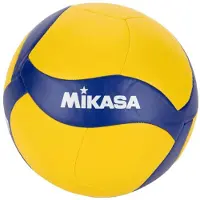 MIKASA - Ballon de volleyball, compétition SX1024 (5) (Jaune/Bleu marine)