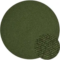 Hanse Home Tapis tressé , pour intérieur et extérieur, résistant aux intempéries, idéal pour balcon ou terrasse, couleur vert - diamètre 200 cm