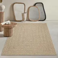 OEM Tapis d'intérieur et d'extérieur, aspect jute, résistant aux intempéries, 120 x 170 cm