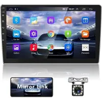 Podofo Autoradio Android 2 Din - - 10.1 Pouces - GPS - Bluetooth - Camera de Recul