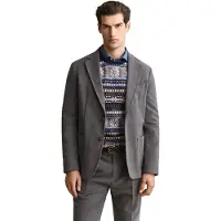 Gant pour homme. 7706380 Veste de costume Moleskin Américaine anthracite (56), Casuel, Gris, Classique, Le coton biologique