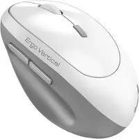 Genius Ergo 8350S Blanc Gris/ verticale/ 2400 dpi/ sans fil 2,4 GHz+BT 5.3/ 6 boutons/ Copilot/ silencieuse/ blanc-gris