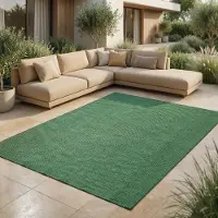 Merkloos Tapis d'extérieur - Résistant aux intempéries - Vert - 80 x 150 cm - Pour balcon, terrasse et jardin