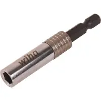 Wiha 39134 Porte-embout CentroFix - Super Slim à verrouillage automatique magnétique - 66 mm - 1/4"