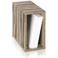 Zomo VS-Box 50 bo?te de rangement pour vinyles Zebrano