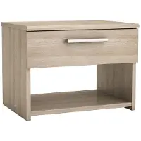 CBA Table de chevet Prya 1 tiroir et 1 niche-Chêne Shannon