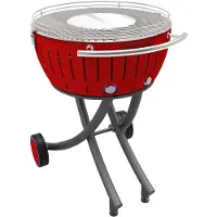 LotusGrill XXL (G600) Barbecue de jardin 21,8kg, rouge feu avec port USB