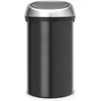 Brabantia Touch Bin 60 Litres Matt Black Anti-traces de Doigts