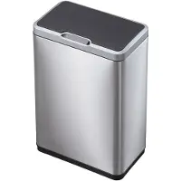 EKO - Mirage Sensor Poubelle 45 litres - Stainless steel Plastic - Inox mat, noir