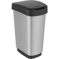 Rotho Twist Afvalbak 50L Zilver/Metallic