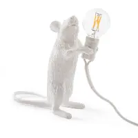 Seletti Lampe souris debout - blanc