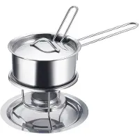 HorecaTraders Poêle en acier | acier inoxydable | 0,3 L | Ø14 cm