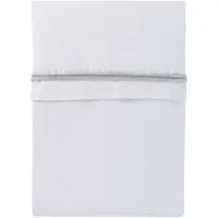 Babys Only Drap berceau ruban tricoté gris argent/blanc