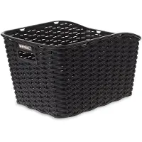 Basil Weave WP Panier HR, plastique, fixé dans le sens de la marche, noir, en vrac