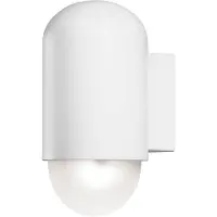 Konstsmide Sassari - applique murale extérieure - 10,5 x 13,5 x 21,5 cm - 4W LED inclus - IP44 - blanc