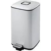 EKO - Seau de rangement "Regent" - 12 litres - Acier et plastique - Blanc