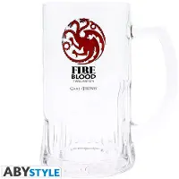 Abysse Corp Game of Thrones GlasBierkrug Logo Targaryen