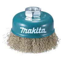 Makita Brosse boisseau à fils acier laitonés et ondulés Ø75 mm - - D-39768