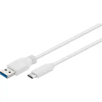 Gembird Câble USB 3.0 type C AM/CM/3m/blanc (3 m, USB 3.2 Gen 1, 36 W)