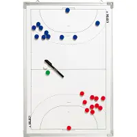 Select Tableau tactique de handball 90 x 60 cm Blanc Aluminium Team 7294000000