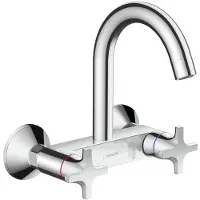 Hansgrohe Logis classic Robinet mural de cuisine avec bec haut chrome 71286000