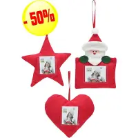 Deknudt Ensemble de décoration de Noël en tissu S67HC1