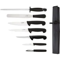 Hygiplas Ensemble de couteaux 7 pièces avec couteau de chef de 20 cm et étui