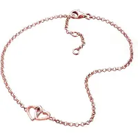 Elli Bijoux de pied 'Herz' or rose
