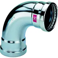 Viega Italia Srl - Viega Arc Prestabo 597566 76,1 Mm, 90 Degrés, Acier Non Allié, Sc-contur
