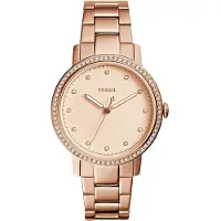 Fossil Montre Femme - Fossil - Es4288 - 35mm - Acier Inoxydable - Cuir Rose