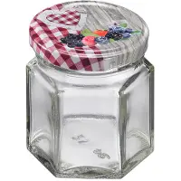 Westmark 8 Gläser »Eckig« 45 ml, ø 43 mm, Bocal de conservation, Transparent, Argent