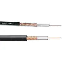 Cables Câble coax RG-59 b/u mil noir, longueur : 100m sur rouleau