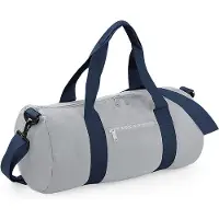 Bagbase Sac de voyage toile - 20 L - Varsity Barrel Bag - BG140 - gris et navy