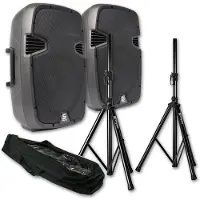 VONYX SPJ-1200A Ensemble de 12 haut-parleurs avec standards (Actif), Haut-parleur PA, Noir