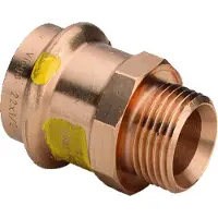 Viega Adaptateur Profipress G 2611 35mmxR 1, bronze, SC-Contur, polygonal (Raccord à sertir)