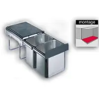 Hailo Double Master Maxi 40 DT. Collecteur de déchets, anthracite. - Poubelle