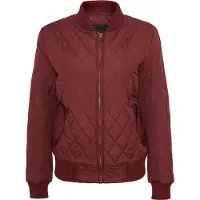 Urban Classics Veste mi-saison 'Diamond Quilt' rouge foncé