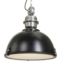 Steinhauer Lampe à suspension Bikkel noir avec gris métallisé