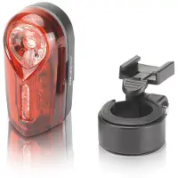Xlc Feu arrière à piles 'Nesso CL-R15', StVZO, noir/rouge
