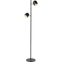 Lucide Skanska - lampadaire - 32 x 23 x 141 cm - 2 x 5W LED dimmable inclus - noir