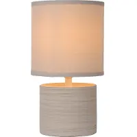 Lucide Lampe de table Greasby brun sable Ø 14cm